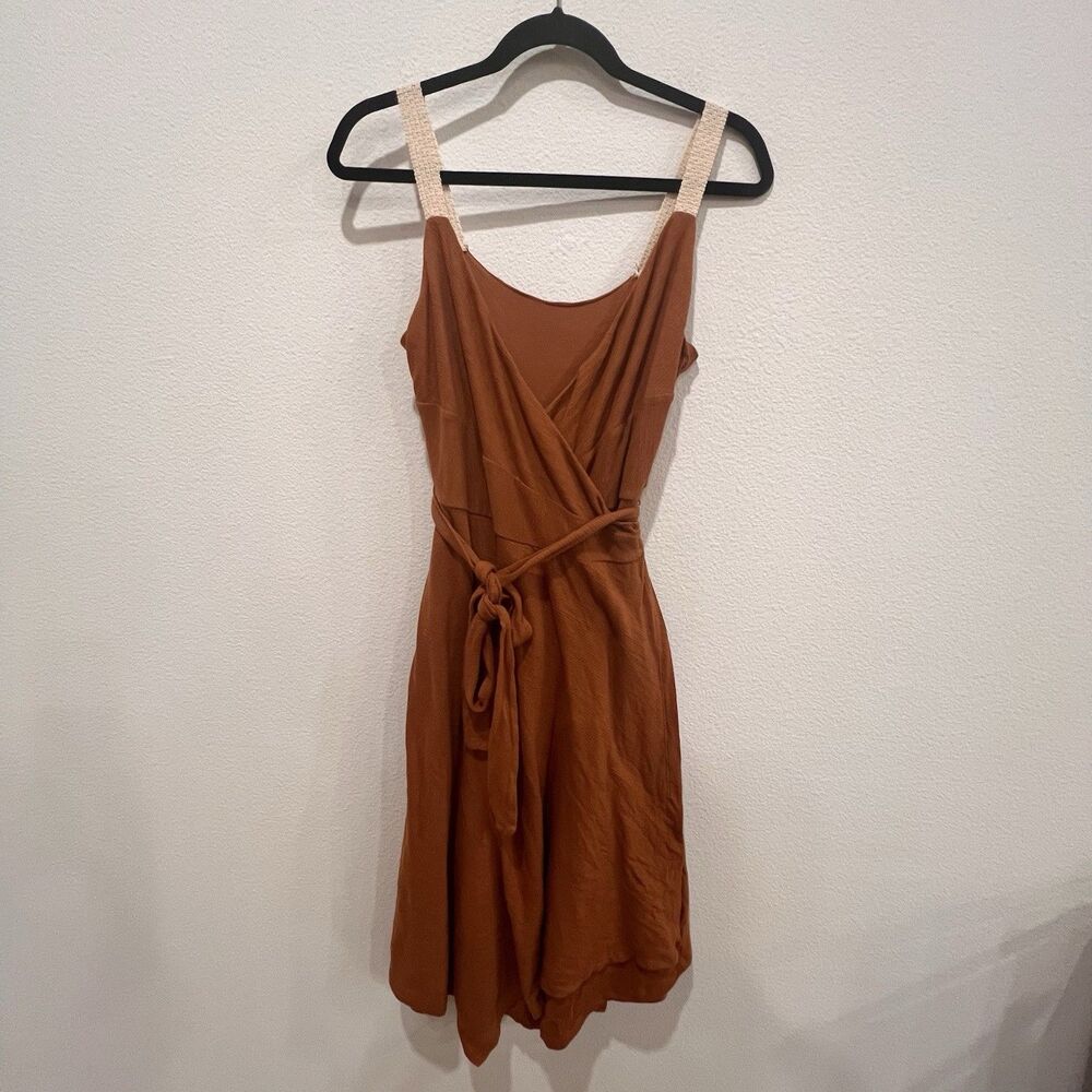 ANTHROPOLOGIE AKEMI KIN Women's ADHELIN Wrap Color Copper Dress Size 12